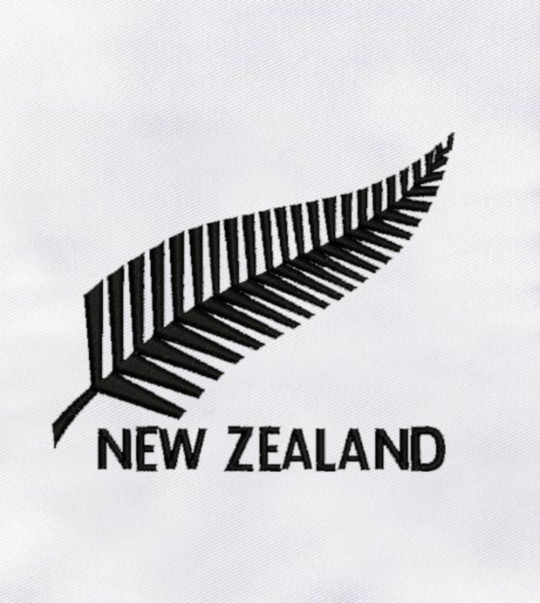 Silver Fern Symbol of New Zealand Embroidery Design fern Embroidery