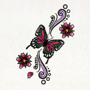 Beautiful Butterfly Embroidery Design |Insect Embroidery Design | Butterfly PES File |  Butterfly Machine Embroidery Design |Digital File
