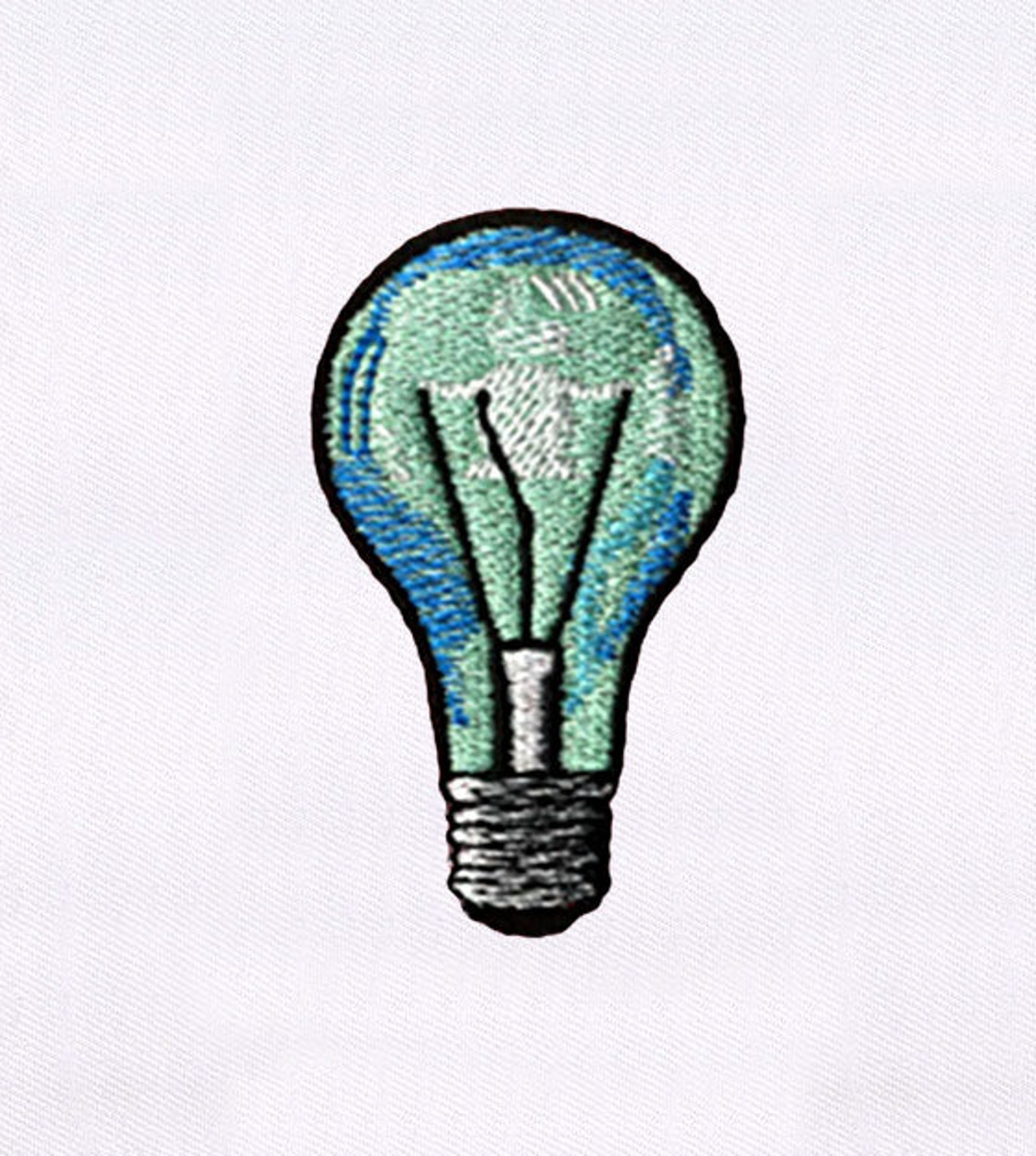 Creative Bulb Embroidery Design Light Embroidery Design Etsy