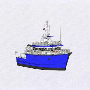 Ocean Liner Embroidery Design |Ship Machine Embroidery Design |Cruise Ship PES Embroidery Design |12x12 Ship Embroidery Design |Digital File