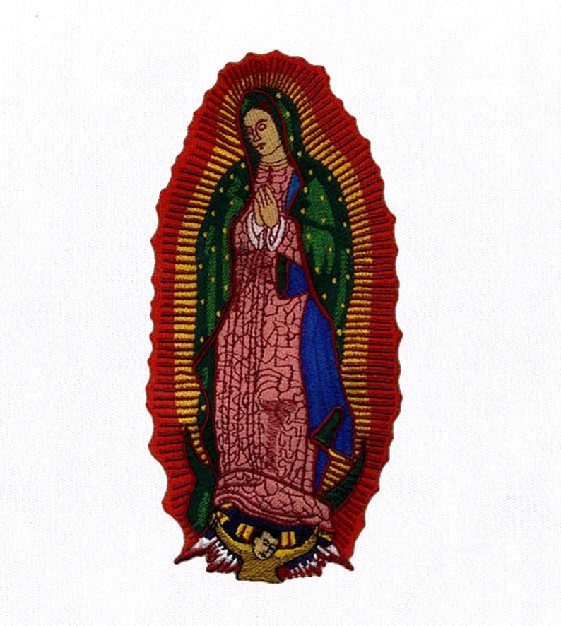 Moving virgin mary machine embroidery design religion  etsy