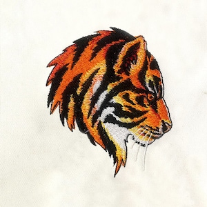 Elegant Tiger Machine Embroidery Design |Animal Embroidery Design |Tiger Face PES Embroidery File | Tiger Embroidery Design |Digital File