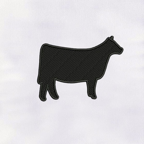 Black Heifer Machine Embroidery Design | Animal Embroidery Design | Black Cow Embroidery Design | Heifer Embroidery Design |Digital File
