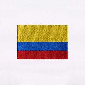 National Flag of Colombia Embroidery Design | Flag Embroidery Design | Flag PES File | 4x4 Colombia Flag Embroidery Design | Digital File