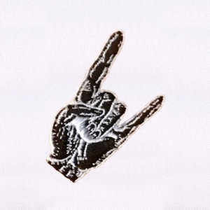 Sign of the Horns Hand Embroidery Design | Rock n Roll Hand Embroidery Design |Hand DST Embroidery File | Horns Hand PES File | Digital File