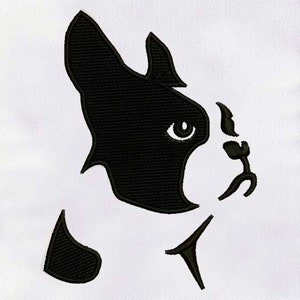 Boston Terrier Dog Embroidery Design | Animal Embroidery Design | Dog Embroidery Design |  Boston Terrier Embroidery Design |Digital File