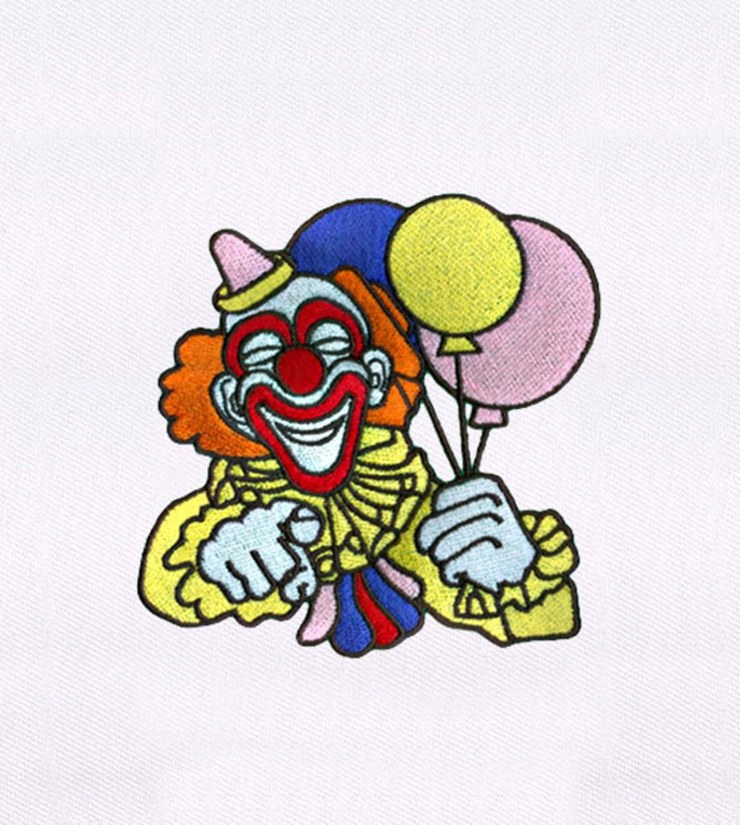 Friendly and Happy Clown Embroidery Design | Circus Embroidery Design ...