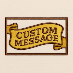 Custom Text Embroidered Patch – Personalized Name Tag, Iron On/Sew On Badge, Custom Message Patch for Jackets, Bags, Hats
