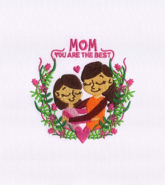 Mother Daughter Embroidery Design Mom Day Embroidery Design | Etsy