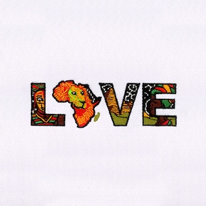 Eternal Love For Africa Embroidery Design |Love Embroidery Design |Africa PES File | 6x6 Love Africa Machine Embroidery Design |Digital File