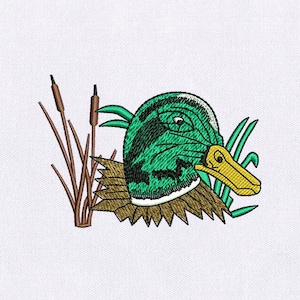 Mallard Duck Machine Embroidery Design | Bird Embroidery Design |Duck PES Embroidery File | 4x4 Mallard Duck Embroidery Design |Digital File