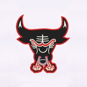 Bull Embroidery Design| Flared Nose Bull Embroidery Design| Animal Embroidery Design| Bull Head Embroidery Design|  Bull PES Embroidery File