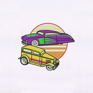 Classic Cars Embroidery Design | Toy Cars Embroidery Design |Vehicle Embroidery Design |Vintage Cars PES File | Car PES Embroidery Design