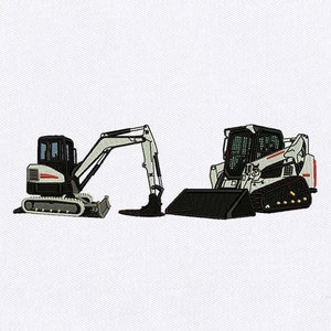 Loader & Excavator Machine Embroidery Design |Vehicle Embroidery Design |Heavy Vehicle PES File |8x10 Loader Embroidery Design |Digital File