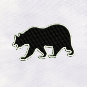 Black Bear Machine Embroidery Design  | Animal Embroidery Design | Bear DST Embroidery File | 4x4 Black Bear Embroidery Design |Digital File