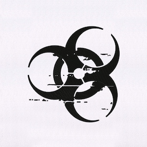 Biohazard Warning Sign Embroidery Design |Warning Embroidery Design |Biohazard Embroidery Design |Biohazard PES Embroidery File|Digital File
