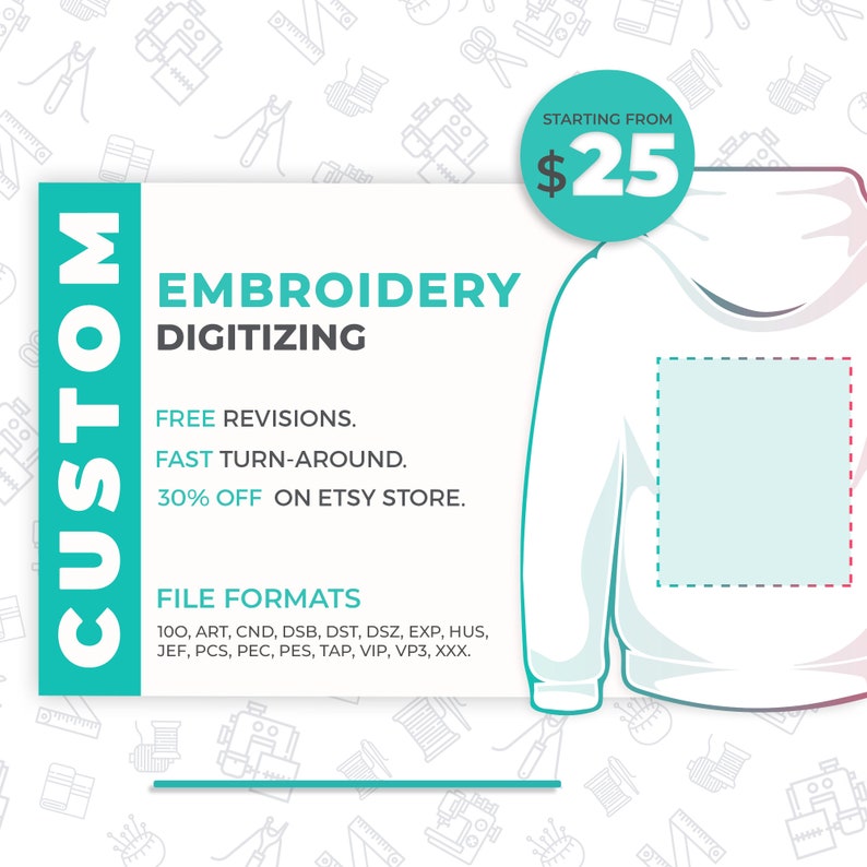 Custom Embroidery Digitizing Services Logo Digitizing 3D Puff