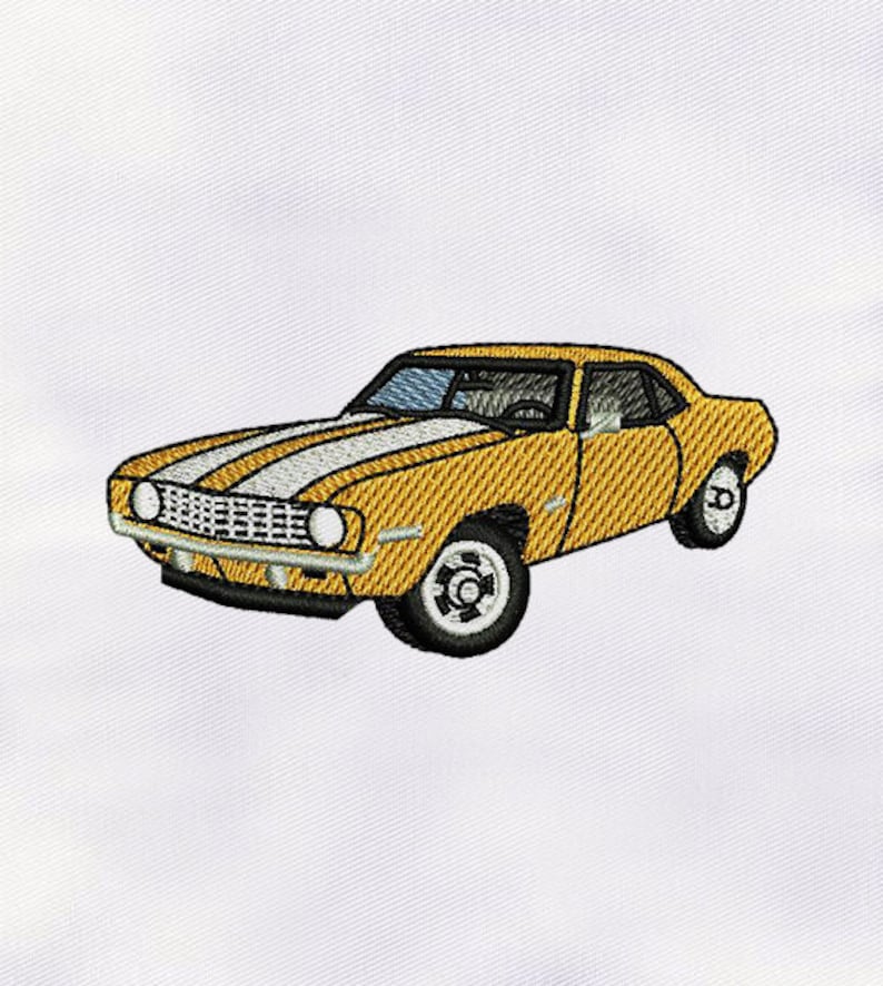 Car machine embroidery design camaro car embroidery design  etsy
