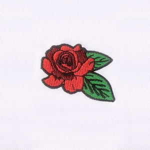 Precious Red Rose Machine Embroidery Design |Flower Embroidery Design |Red Rose PES Embroidery File|4x4 Rose Embroidery Design |Digital File