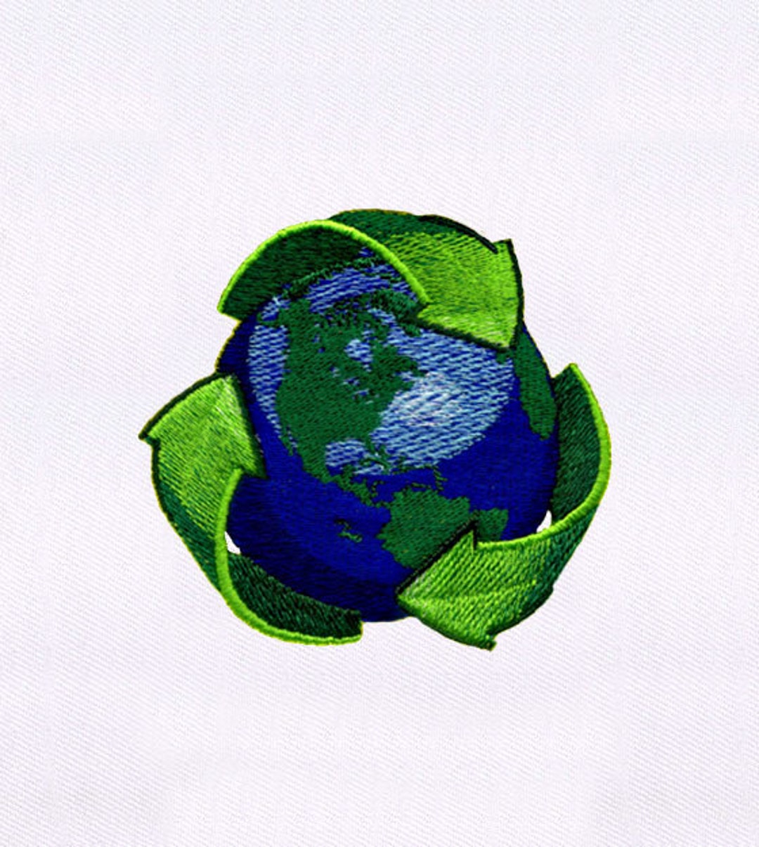 Green Recycling Project Earth Embroidery Design | Recycle PES ...