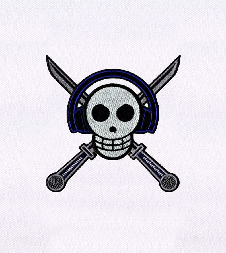 Skull With Weapons Embroidery Skull With Weapons Embroidery