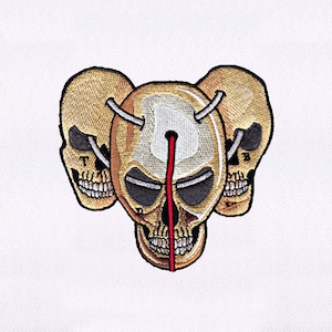 Blood Dripping Skulls Embroidery Design |Skull Machine Embroidery Design | Skull Embroidery Design | Skulls PES Fie |Digital Embroidery File