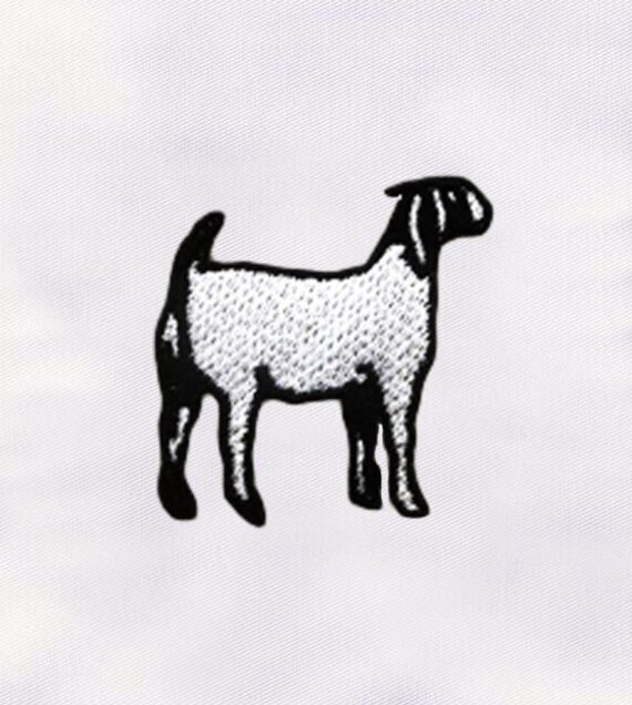 White Goat Machine Embroidery Design Animal Embroidery Etsy