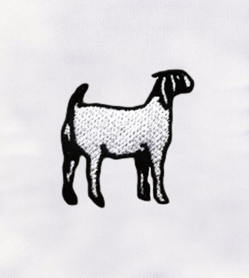 White Goat Machine Embroidery Design Animal Embroidery Etsy