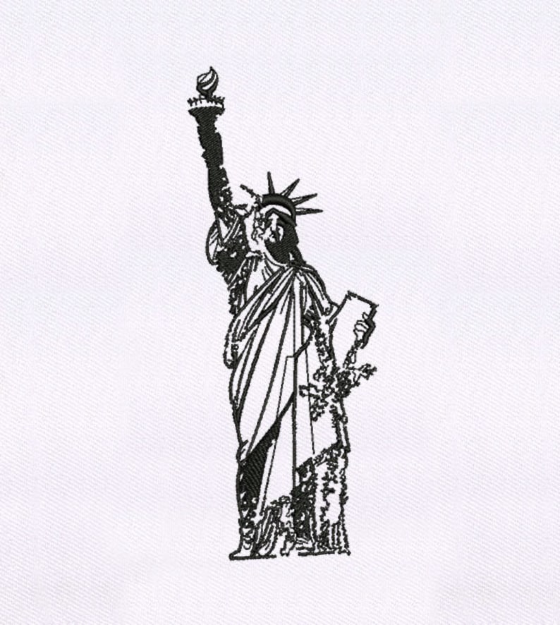 Iconic statue of liberty machine embroidery design statue  etsy Iconic statue of liberty machine embroidery design statue  etsy