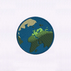 Planet Earth Embroidery Design |Planet Embroidery Design |Globe Encasing Planet Earth Embroidery Design |4x4 Earth Machine Embroidery Design