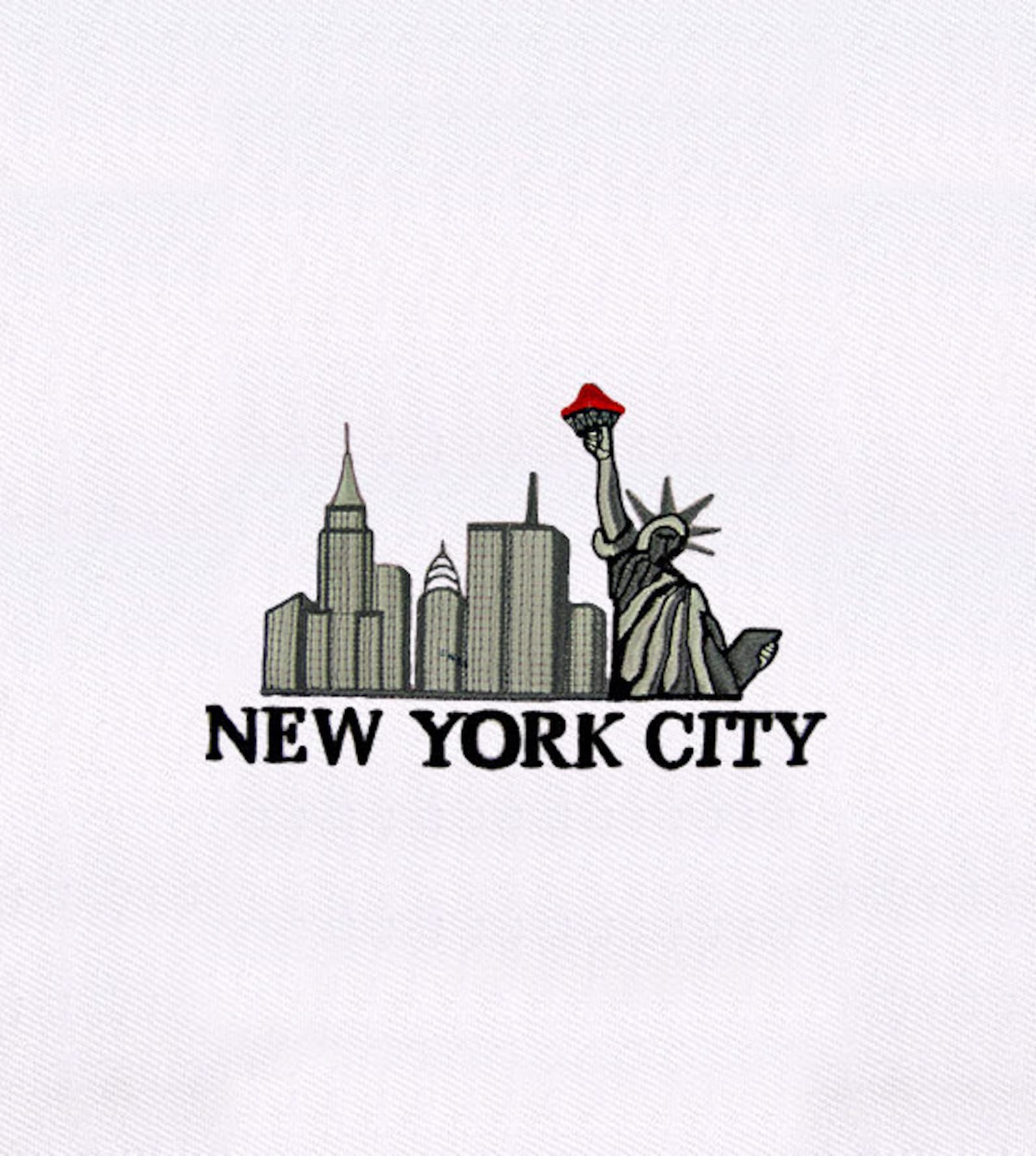 Iconic new york city embroidery design nyc embroidery design  etsy