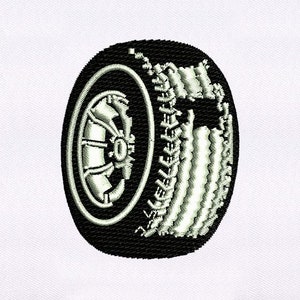 Gomma pneumatico ricamo Design / Pneumatico Ricamo Design / Ruota Ricamo Design / Veicolo Ricamo Design / 4x4 Pneumatico PES Ricamo File