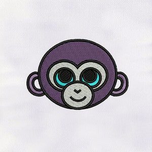Monkey Face Machine Embroidery Design | Animal Embroidery Design | Monkey DST Embroidery File | 4x4 Monkey Embroidery Design | Digital File