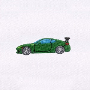 Grünes Auto Stickdatei | Stickdatei Fahrzeug | Sportwagen PES Stickdatei | 4x4 Stickdatei | Digitale Datei