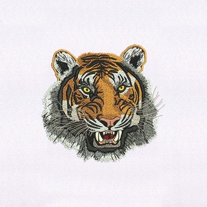 Wild Tiger Head Embroidery Design | Animal Embroidery Design |Tiger Machine Embroidery Design | Tiger PES Embroidery Design |Digital File
