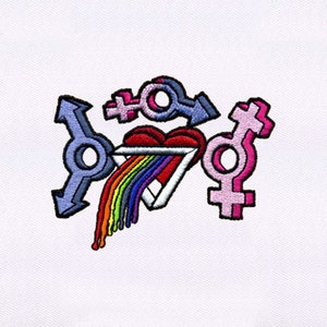 Gender Symbol Embroidery Design | Symbol Embroidery Design | Gender Ambiguous Embroidery Design |  Gender Embroidery Design |Digital File