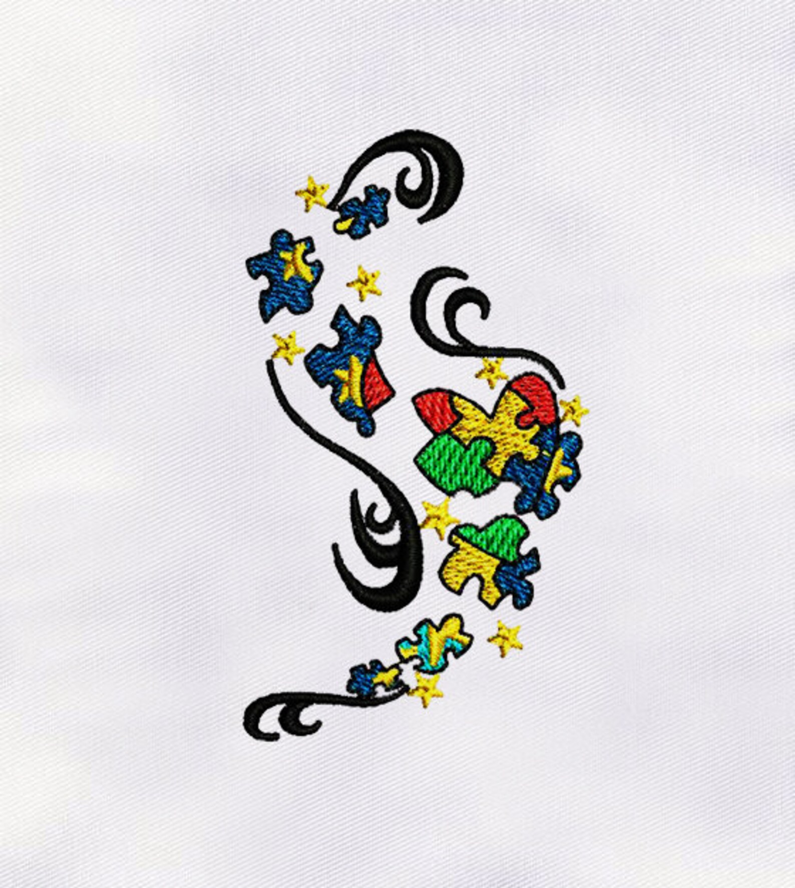 Astonishing Autism Machine Embroidery Design Autism Puzzle  Etsy
