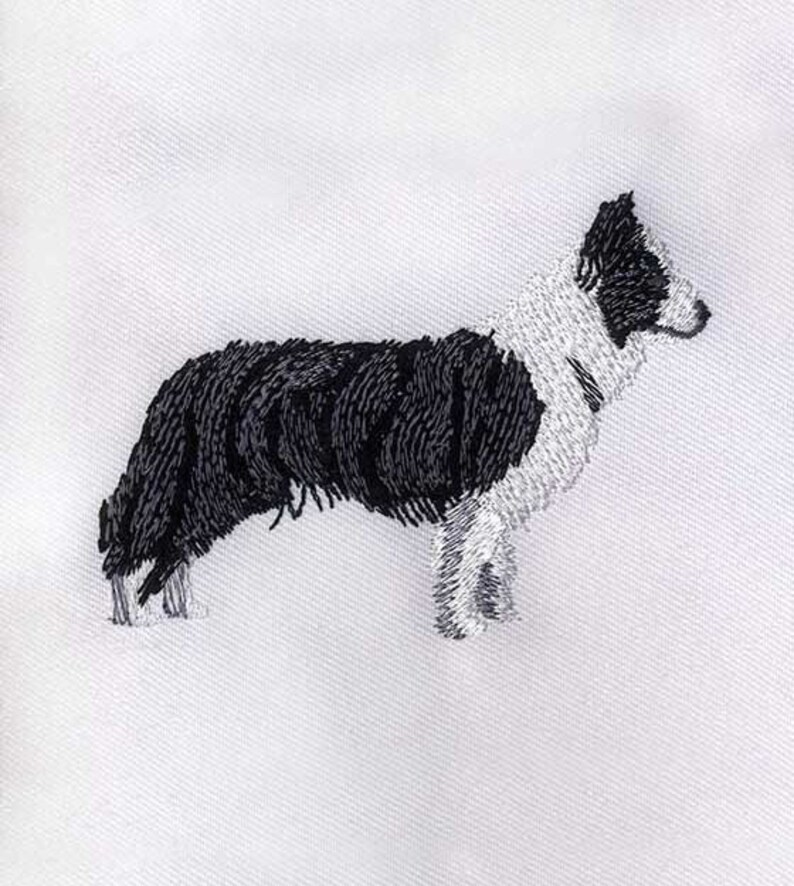 Border collie embroidery design pet embroidery design animal  etsy