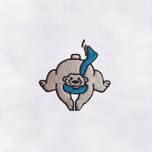 Jumping Polar Bear Machine Embroidery Design | Animal Embroidery Design | Ice Bear DST File | 4x4 Polar Bear Embroidery Design |Digital File
