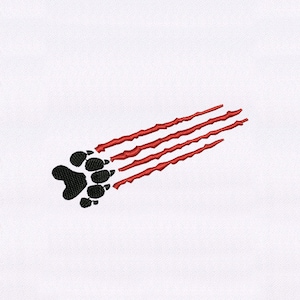 Paw Embroidery Design | Wild Animal Paw Embroidery Design |Paw Machine Embroidery Design | Paw PES Embroidery File | Digital Embroidery File