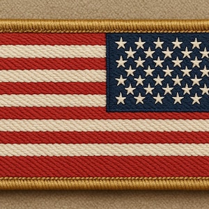 Reversed USA Flag Patch – Iron On/Sew On Tactical American Badge, Military, Biker, Jackets, Hats, Bags, Patriotic DIY Gear
