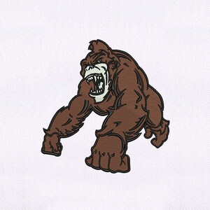 Angry Mountain Gorilla Embroidery Design |Animal Embroidery Design |Wild Animal Embroidery File |Gorilla DST Embroidery Design |Digital File