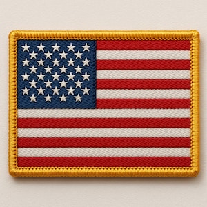 USA American Flag Embroidered Patch – Iron On/Sew On Patriotic Badge, Military, Tactical, Biker, Jackets, Hats, Bags, DIY Gear