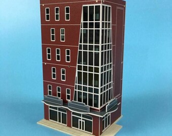 8 storey Building 1:160 for N gauge model train layout B 19 N scale building