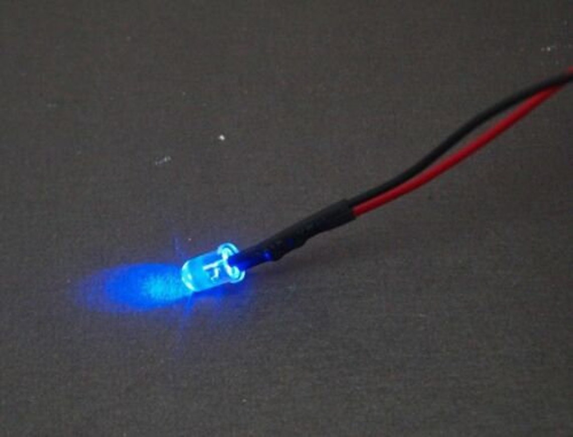15 pcs HO & N Scale 3 mm pre wired LED lights 12 volt blue Etsy