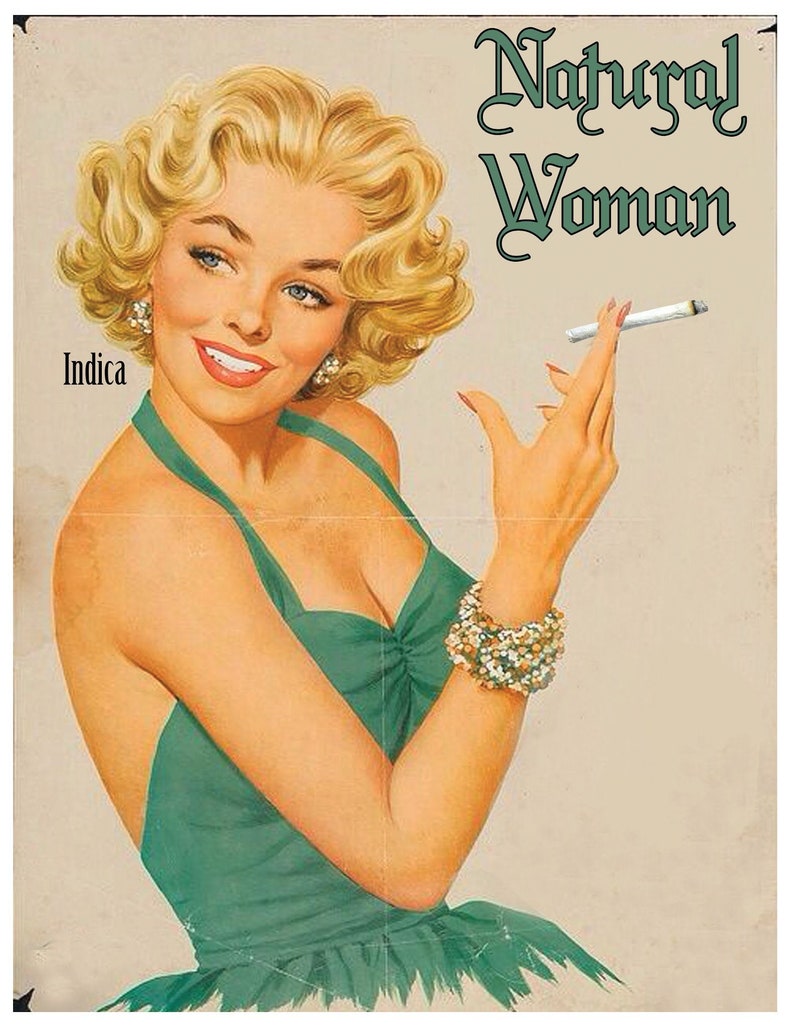 Vintage Cannabis Collage Art Print, Weed Art, Cannabis Art, Natural