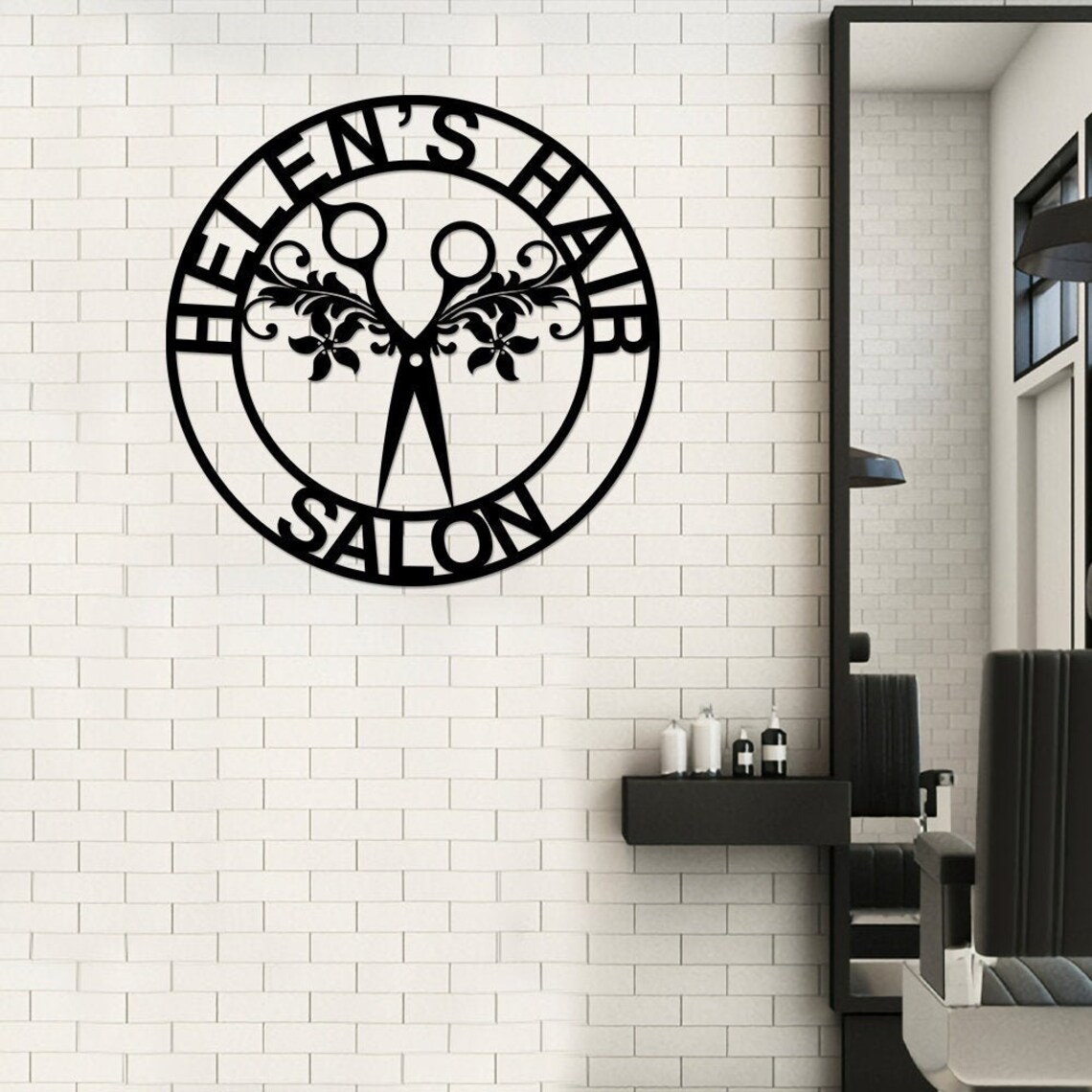 Custom Hair Salon Sign Beauty Salon Decor Metal Hair Stylist Etsy