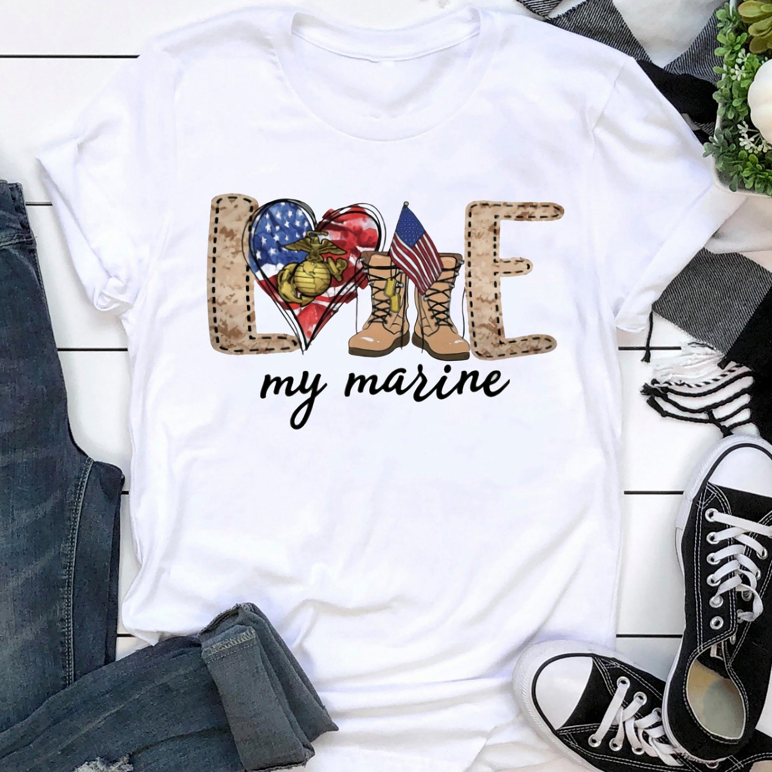 Love my Marine Shirt Shirt for Marines Veteran shirt Etsy