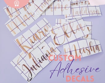 Personalised Vinyl Name Decals - Custom Stickers for Cups, Gifts, DIY Projects & Wedding Decorations