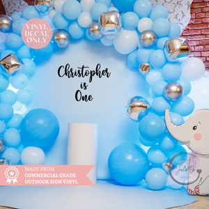 First Birthday Vinyl Decal Custom Is One Vinyl Sticker for Backdrops Personalised Decal for Birthday Sign